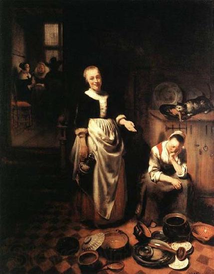 MAES, Nicolaes The Idle Servant Norge oil painting art